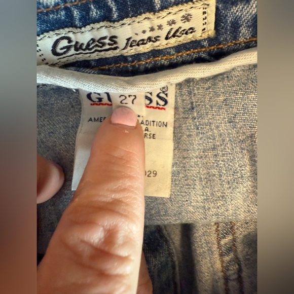 GUESS!! Denim Button-Front Jean Skirt 27 VINTAGE - Picture 6 of 8